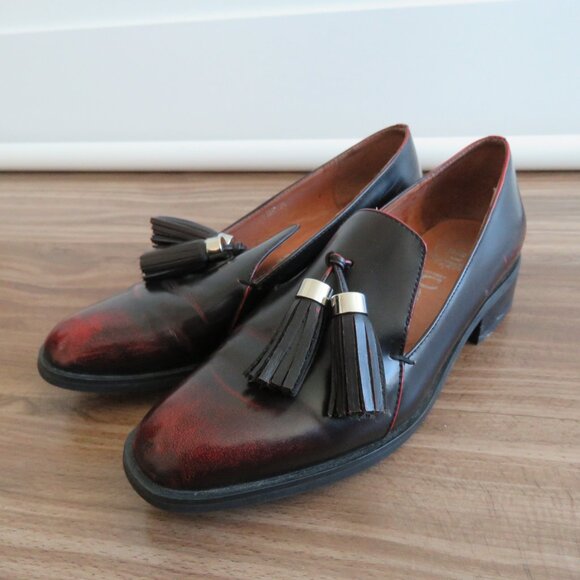 JEFFREY CAMPBELL Lawford Finch Leather Tassel Loafer Slip On Shoes EU 36 US 5.5 - Picture 2 of 15